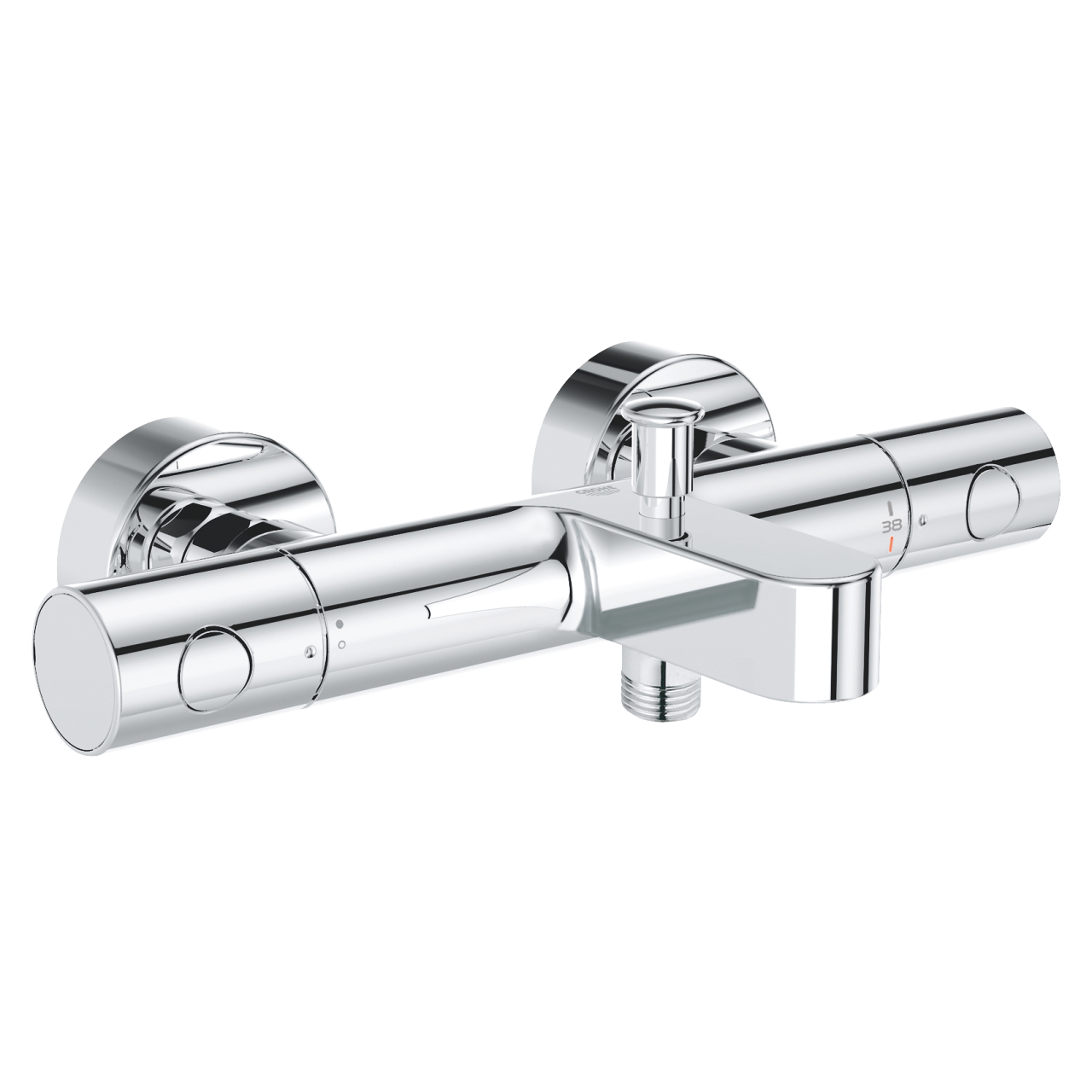 Create idea Mitigeur de baignoire thermostatique robinet robinet de douche poignée de contrôle de température constante bouton argent pour salle de bain salle de bain cuisine 